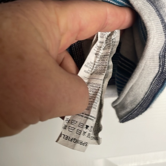 Springfield Blue and Gray Striped Sweater - Picture 3 of 5